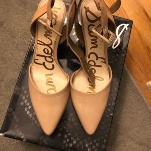 SAM EDELMAN small nude heels. Worn twice.